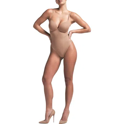 Skims Ultimate Body Push-up Thong Bodysuit In Sienna