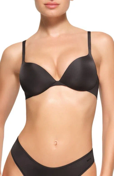 Skims Ultimate Collection Teardrop Underwire Push-up Bra In Onyx