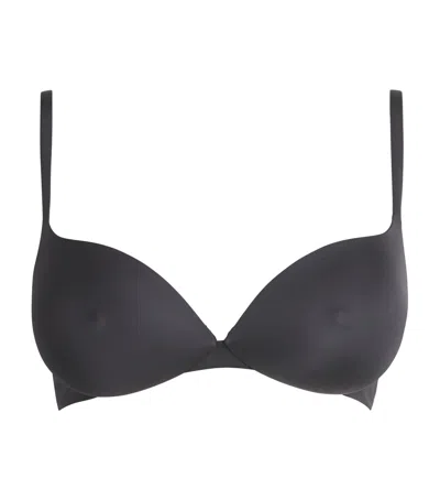Skims Ultimate Nipple Wireless Push-up Bra In Black