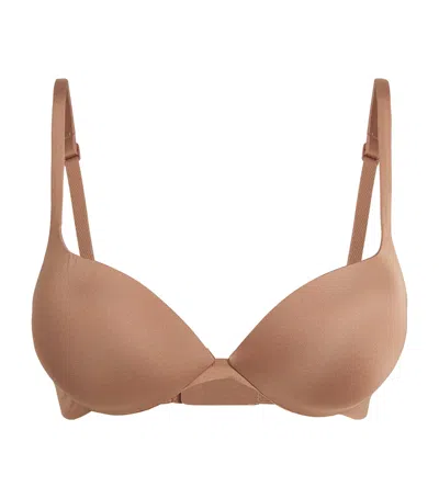 Skims Ultimate Plunge Push-up Bra In Brown