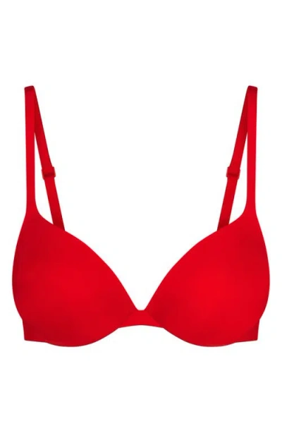 Skims Ultimate Teardrop Underwire Push-up Bra In Cayenne
