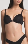 Skims Ultimate Collection Teardrop Underwire Push-up Bra In Onyx