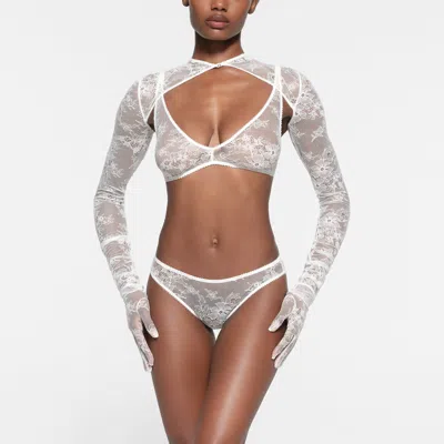 Skims Ultra Fine Lace In White