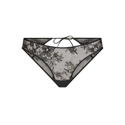 Skims Ultra Fine Lace In Onyx