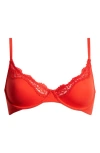 Skims Unlined Scoop Bra In Cayenne