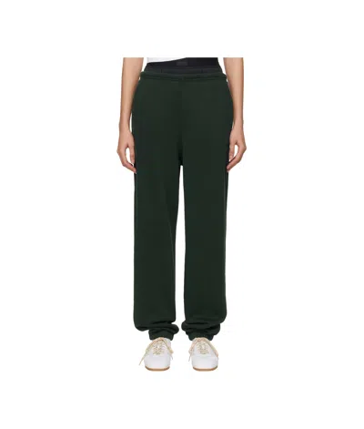 Skims Green Vintage Fleece Jogger Lounge Pants In Cypress