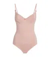Skims Vintage Shapewear Demi Brief Bodysuit In Pink