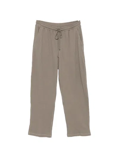Skims Waffle-knit Drawstring-waist Trousers In Neutrals