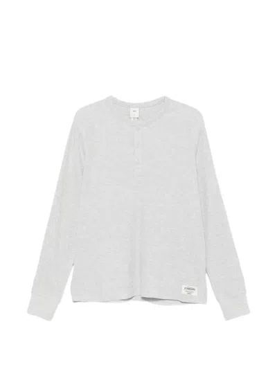 Skims Waffle-knit Sweatshirt In Gray