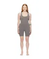 Skims Washed Stretch Cotton-blended Knitted Jumpsuit In Nude