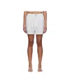Skims Boxer Striped Cotton-poplin Shorts In Multicolor