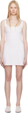Skims White Drop Needle Pointelle Cami Minidress