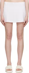 Skims White Drop Needle Pointelle Miniskirt