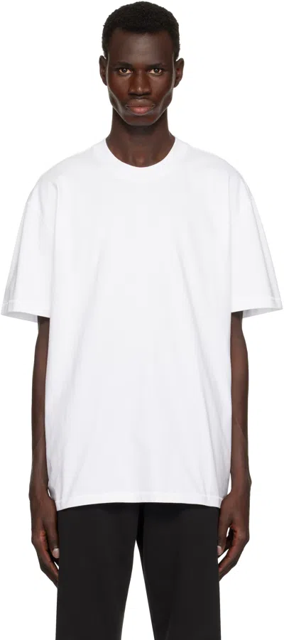 Skims White Heavyweight Cotton Relaxed T-shirt In Chalk
