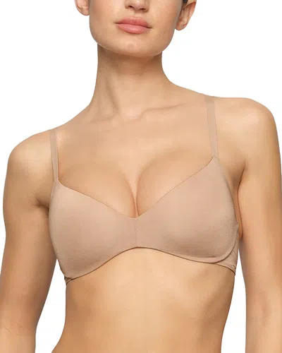 Skims Wireless Form Push Up Plunge Bra In Brown