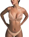Skims Wireless Form Push Up Plunge Bra In Neutral