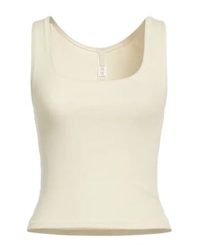 Skims Woman Tank Top Cream Size Xl Cotton, Elastane In White