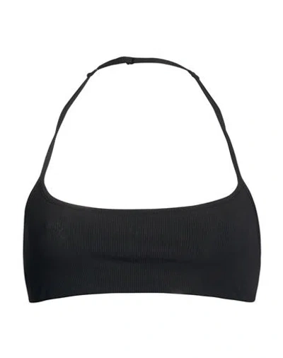 Skims Woman Top Black Size M Modal, Elastane