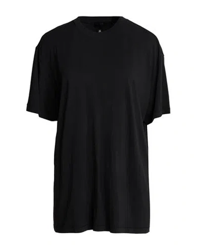 Skims Woman T-shirt Black Size L Modal, Cotton, Elastane