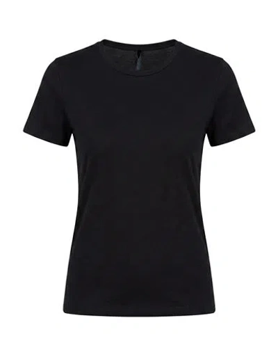 Skims Woman T-shirt Black Size Xl Cotton, Elastane