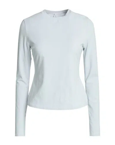 Skims Woman T-shirt Sky Blue Size Xxl Cotton, Elastane