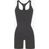 Skims Womens Ash Outdoor Racer-back Stretch Cotton-blend Body