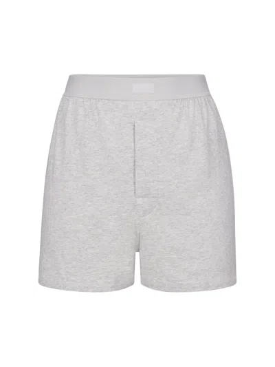 Skims Women's Boyfriend Loose Boxers In Gray