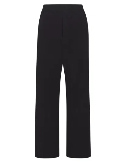 Skims Women's Boyfriend Loose Wide-leg Pants In Black