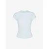 Skims Womens Celeste Short-sleeved Lace-trim Stretch-woven T-shirt