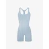 Skims Womens Denim Outdoor Racer-back Stretch Cotton-blend Body In Opal
