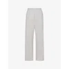 Skims Womens Light Heather Grey Boyfriend Relaxed-fit Stretch-woven Trousers