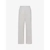 Skims Womens Light Heather Grey Boyfriend Relaxed-fit Stretch-woven Trousers In Light Heather Grey