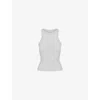 Skims Stretch Cotton Jersey Tank In Light Heather Grey