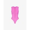 Skims Womens Neon Orchid Recycled Swim Sleeveless Swimsuit