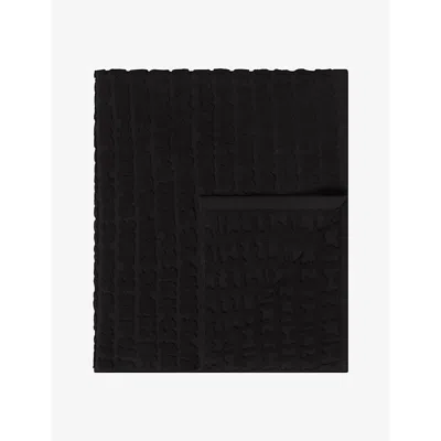 Skims Womens Onyx Brand-embossed Stretch-recycled Nylon Towel In Black