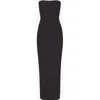 Skims Strapless Tube Maxi Dress In Onyx
