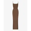 Skims Womens Oxide Soft Lounge Scoop-neck Stretch-modal Maxi Slip Dress