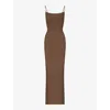 SKIMS SKIMS WOMEN'S OXIDE SOFT LOUNGE SCOOP-NECK STRETCH-MODAL MAXI SLIP DRESS