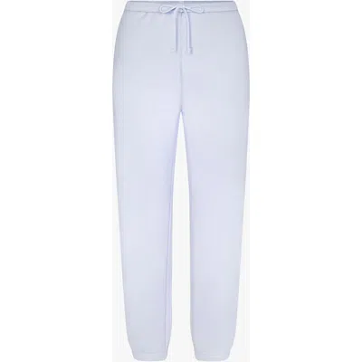 Skims Womens Periwinkle Elasticated-waist Fleece Jogging Bottoms In Periwinkle