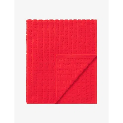 Skims Womens Ruby Brand-embossed Stretch-recycled Nylon Towel