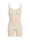 Skims Women's Seamless Sculpt Mid Thigh Bodysuit In White