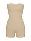 Skims Women's Seamless Sculpt Strapless Shortie Bodysuit In Clay