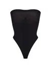 Skims Women's Seamless Sculpt Strapless Thong Bodysuit In Onyx