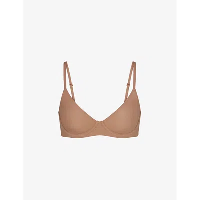 Skims Womens Sienna Fits Everybody Unlined Stretch-woven Bra