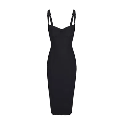 Pre-owned Skims Women's  X Dolce&gabbana  Body Dress In Onyx