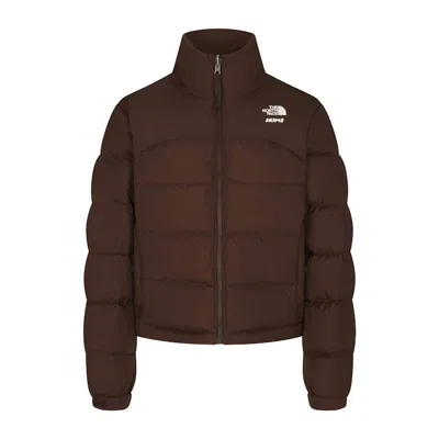 Pre-owned Skims Women's  X Tnf 2000 Retro Nuptse Jacket In Cocoa