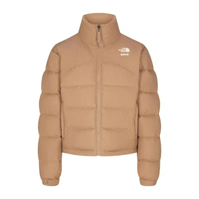 Pre-owned Skims Women's  X Tnf 2000 Retro Nuptse Jacket In Ochre