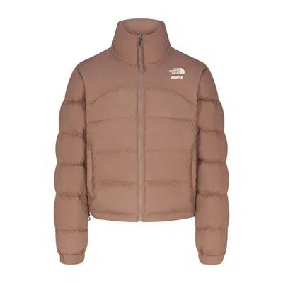 Pre-owned Skims Women's  X Tnf 2000 Retro Nuptse Jacket In Sienna