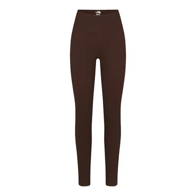 Pre-owned Skims Women's  X Tnf Dotknit Legging In Cocoa