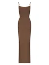 Skims Women's Soft Lounge Long Slip Dress In Oxide